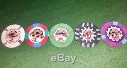 1,000 Paulson Poker Chips Real Casino Cash Set Aztar Indiana