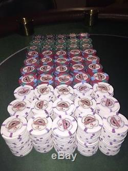 1,000 Paulson Poker Chips Real Casino Cash Set Aztar Indiana