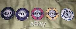 1,000 Scroll Poker Chips. USED ONCE. YES, ONCE