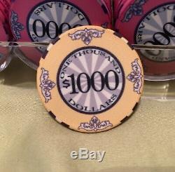 1,000 Scroll Poker Chips. USED ONCE. YES, ONCE