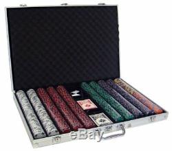 1,000ct. Ace King 14g Poker Chip Set in Aluminum Metal Carry Case