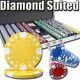 1,000ct. Diamond Suited 14g Poker Chip Set in Aluminum Metal Carry Case