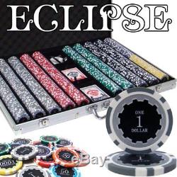 1,000ct. Eclipse 14g Poker Chip Set in Aluminum Metal Carry Case