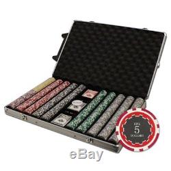 1,000ct. Eclipse 14g Poker Chip Set in Rolling Aluminum Metal Carry Case