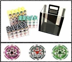 1,000ct. Hi Roller 14g Poker Chip Set in Acrylic Carry Case