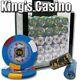 1,000ct. King's Casino 14g Poker Chip Set in Acrylic Carry Case
