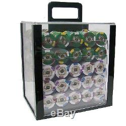 1,000ct. King's Casino 14g Poker Chip Set in Acrylic Carry Case