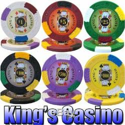 1,000ct. King's Casino 14g Poker Chip Set in Aluminum Metal Carry Case