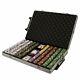 1,000ct. King's Casino 14g Poker Chip Set in Rolling Aluminum Metal Carry Case