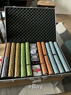 1,000ct. Monte Carlo 14g Poker Chip Set in Aluminum Metal Carry Case and more