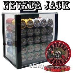 1,000ct. Nevada Jack Ceramic 10g Poker Chip Set in Acrylic Carry Case