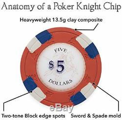 1,000ct. Poker Knights 13.5g Poker Chip Set in Aluminum Carry Case