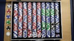 1,000ct. Rare Landmark Casino 11.5g Poker Chip Set in Aluminum Metal Carry Case