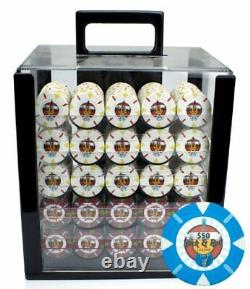 1,000ct. Rock & Roll Clay Composite 13.5g Poker Chip Set in Acrylic Case