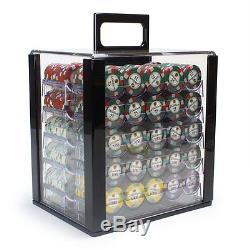 1,000ct Showdown Poker Chip Set in Acrylic Carry Case, 13.5-gram Heavyweight by