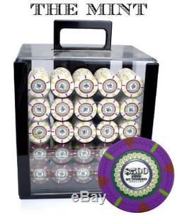 1,000ct. The Mint Clay Composite 13.5g Poker Chip Set in Acrylic Carry Case