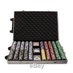 1,000ct. Tournament Pro 11.5g Poker Chip Set in Rolling Aluminum Carry Case