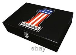 #1 RWB Logo Collector's Hi-Gloss Veneer Case Poker Chip Set