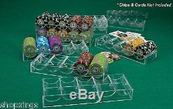 10 PACK Poker Chip Trays Set. Rack Organizer Holder Storage Table Texas Hold Em