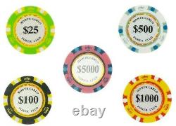 10 PLAYER TOURNAMENT SET Monte Carlo Smooth Poker Chips 14 Gram Bulk NEW