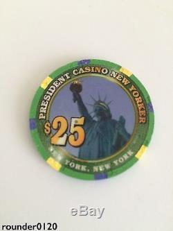 100-$25 President Casino New Yorker Paulson Poker Chips Primary