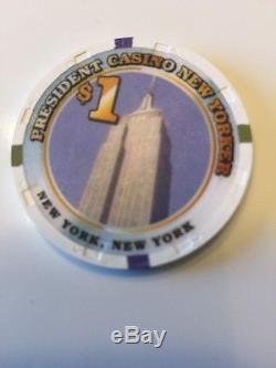 100 Paulson President Casino New Yorker $1 Chips THIS IS MY LAST SET $1 chips