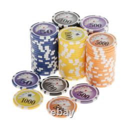 100 Pieces Poker Chips Set Casino Supply Board Cards Game Token Chip 4cm