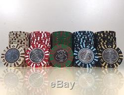100 Rare Sahara Casino Poker Chip Set Metal Insert Las Vegas$1 $5 $25 $100