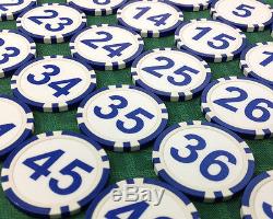 100 Sequentially Numbered Casino Quality Custom Poker Chips Free Shipping