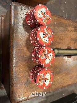 100 Used Paulson Four Aces Casino 42mm Poker Chips Set 40 X 5, 20x 25, 40x 100