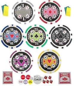 1000 11.5g Las Vegas Casino Style Poker Chips Chip Set Standard Poker Chipset