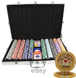 1000 14g High Roller Casino Table Clay Poker Chips Set Custom Build