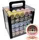 1000 14g High Roller Clay Poker Chips Set Acrylic Case