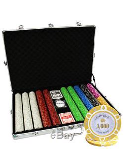 1000 14g Monte Carlo Poker Room Clay Poker Chips Set