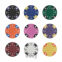 1000 Ace King Suited Poker Chips Set with Acrylic Case Pick Colors