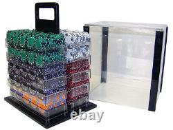 1000 Ace King Suited Poker Chips Set with Acrylic Case Pick Colors
