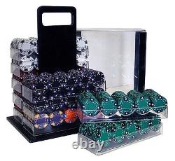 1000 Ace King Suited Poker Chips Set with Acrylic Case Pick Colors