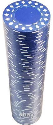 1000 Blue Diamond Mold Clay Composite Poker Chips 11.5gr GREAT DEAL