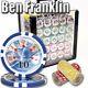 1000 Count Ben Franklin 14 Gram Poker Chips Chip Set in Acrylic Case