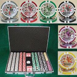 1000 Count Ben Franklin 14 Gram Poker Chips Chip Set in Aluminum Case