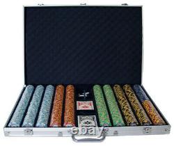 1000 Ct Monte Carlo Poker Chip Set in Aluminum Case CSMC-1000AL Brand NEW