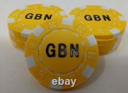 1000 Custom Monogrammed Poker Chips Printed on both sides