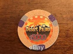 1000 DESERT PALM CHINA CLAY TOURNAMENT POKER CHIP SET DENOMINATION (not Paulson)