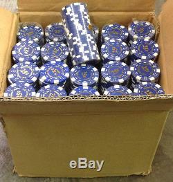 1000 Desert Palace 25¢ Blue Clay Composite Poker Chips 11.5gr GREAT DEAL