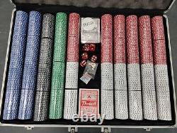 1000 Diamond Suited 11.5 Gram Clay Poker Chips Set with Aluminum Case