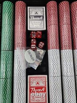 1000 Diamond Suited 11.5 Gram Clay Poker Chips Set with Aluminum Case