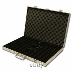 1000 Diamond Suited 12.5g Clay Poker Chips Set with Aluminum Case Pick Chips