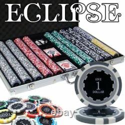 1000 Eclipse Poker Chips Set with Aluminum Case Pick Denominations