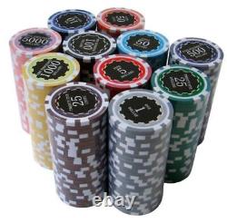 1000 Eclipse Poker Chips Set with Aluminum Case Pick Denominations