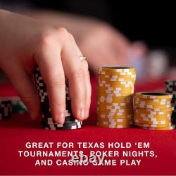 1000 Heavyweight Poker Chips Set with Acrylic Case & Removable Trays